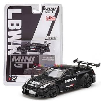 MINIGT NISSAN GT-R マットブラック　LBWK MINI GT 31 (open) LB WORKS Nissan GT-R (R35) Matte Black